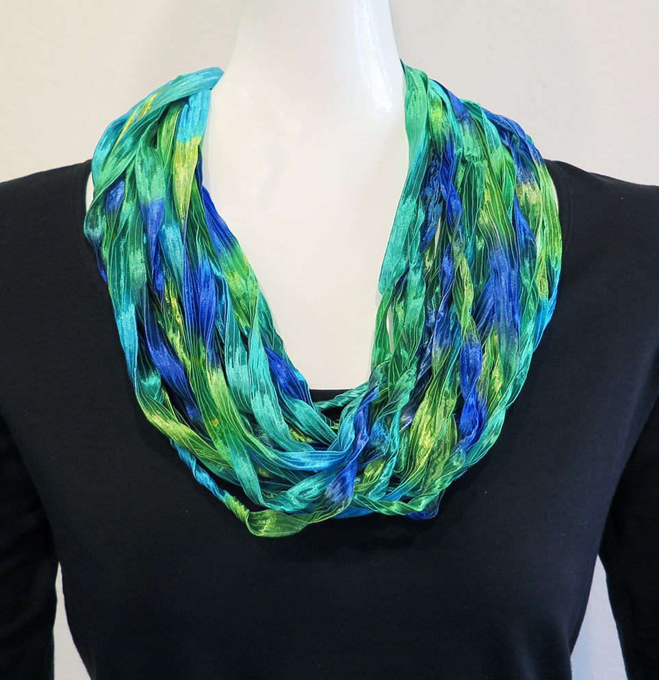 Bella Sue Martin - Hand Dyed Ribbon Necklaces - Artemisia Artwear